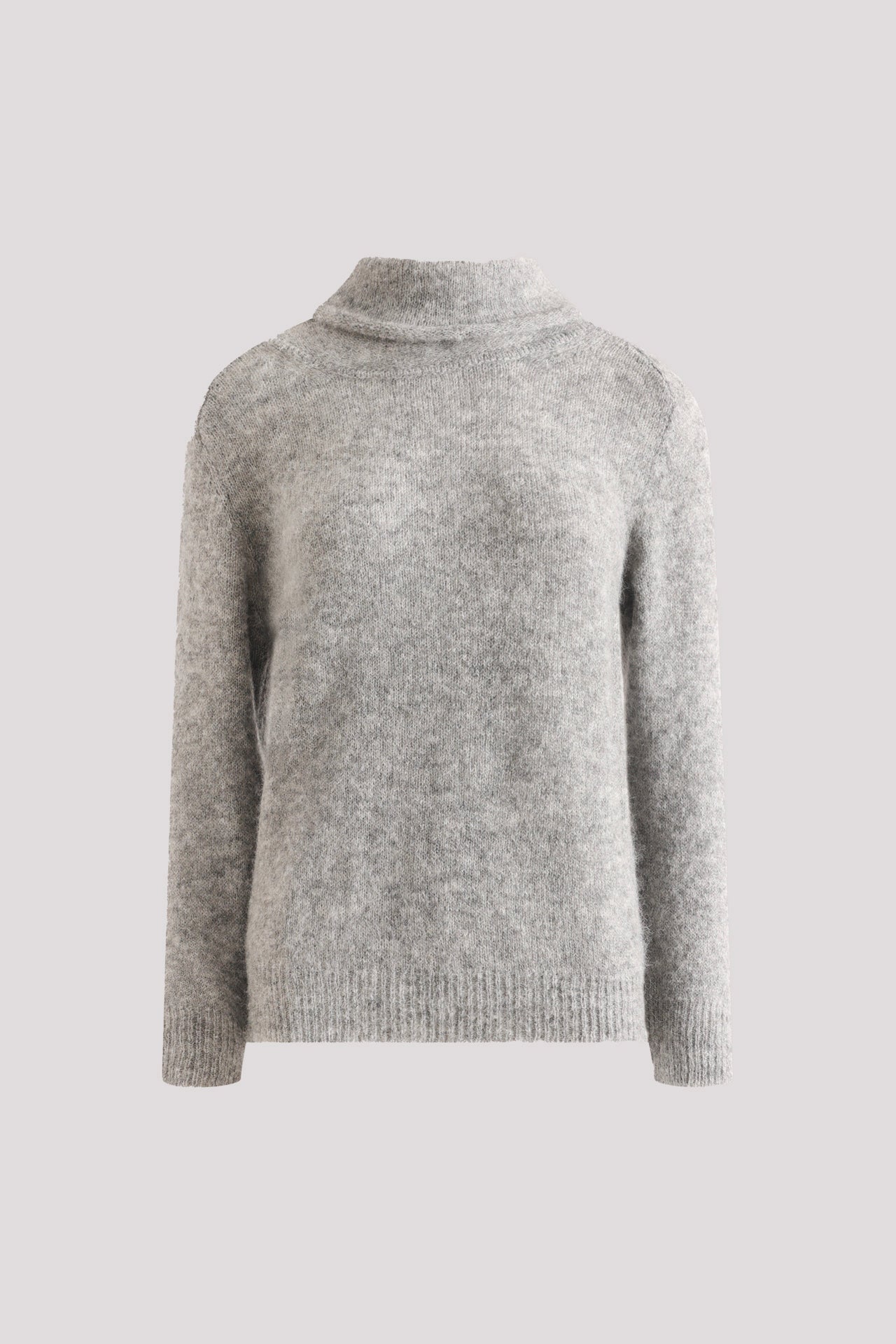 Maglia in alpaca grigia collo ciambella