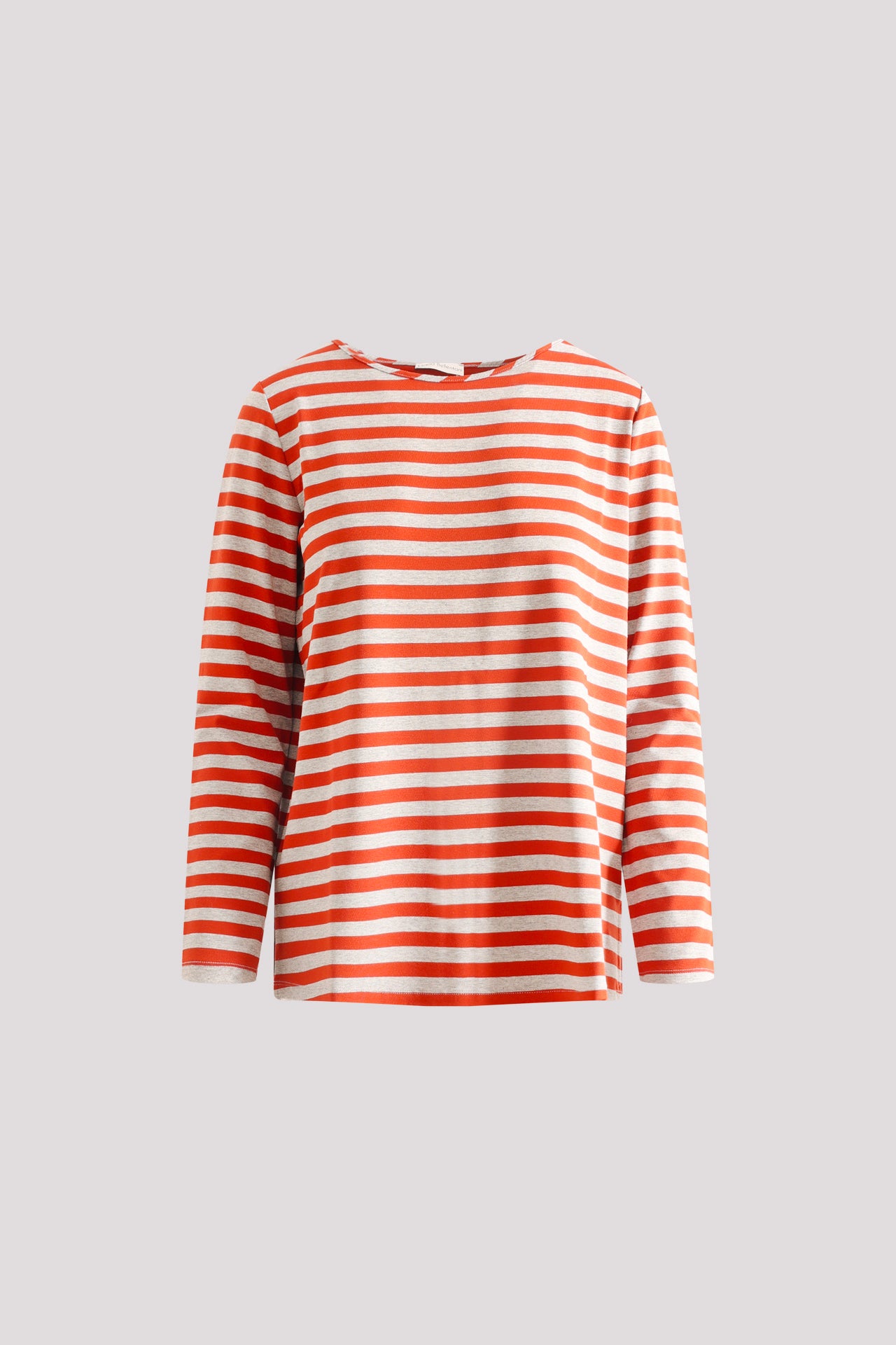 Maglia a righe con scollo a barca in viscosa elasticizzata