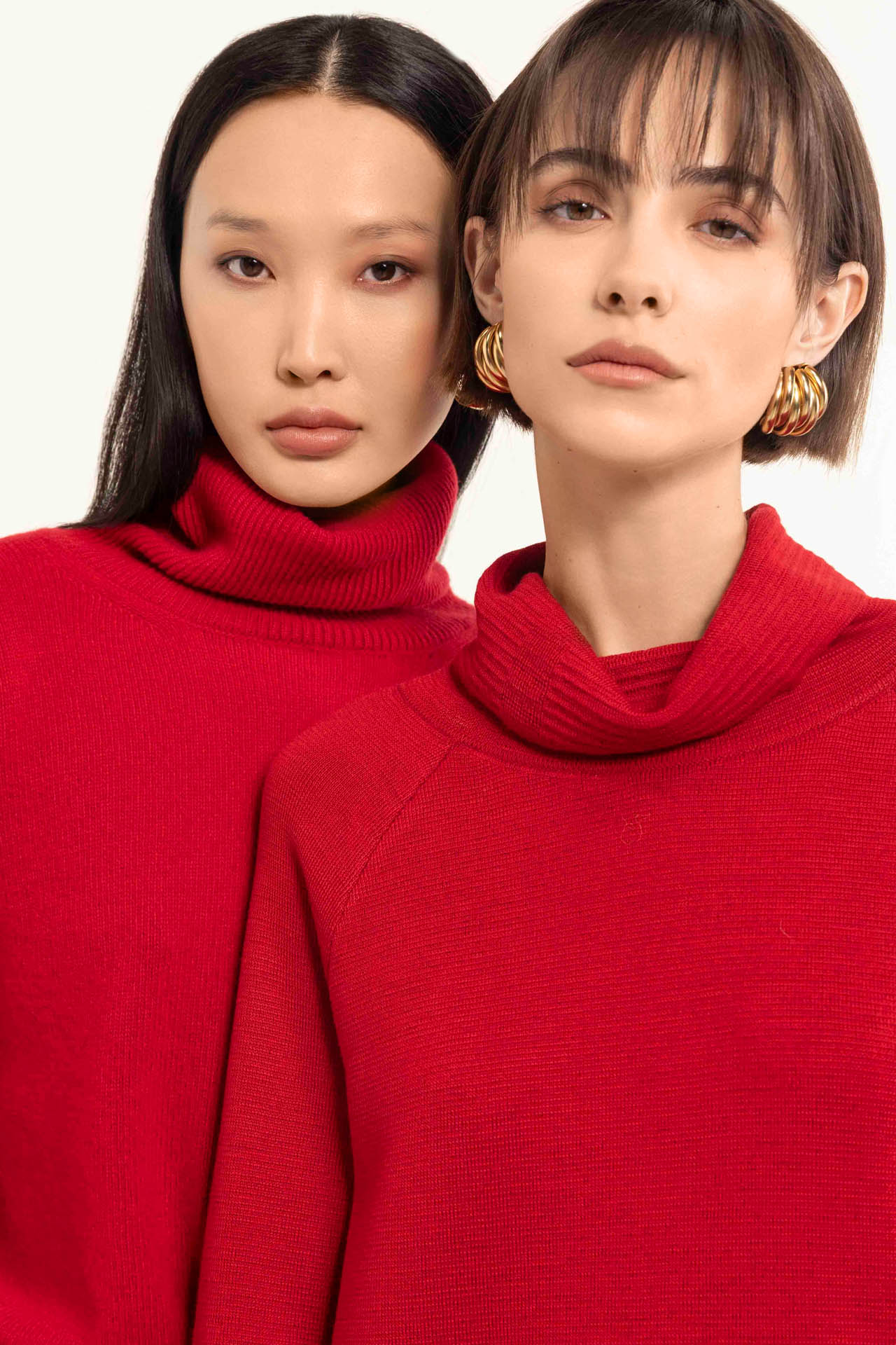 Red wool turtleneck