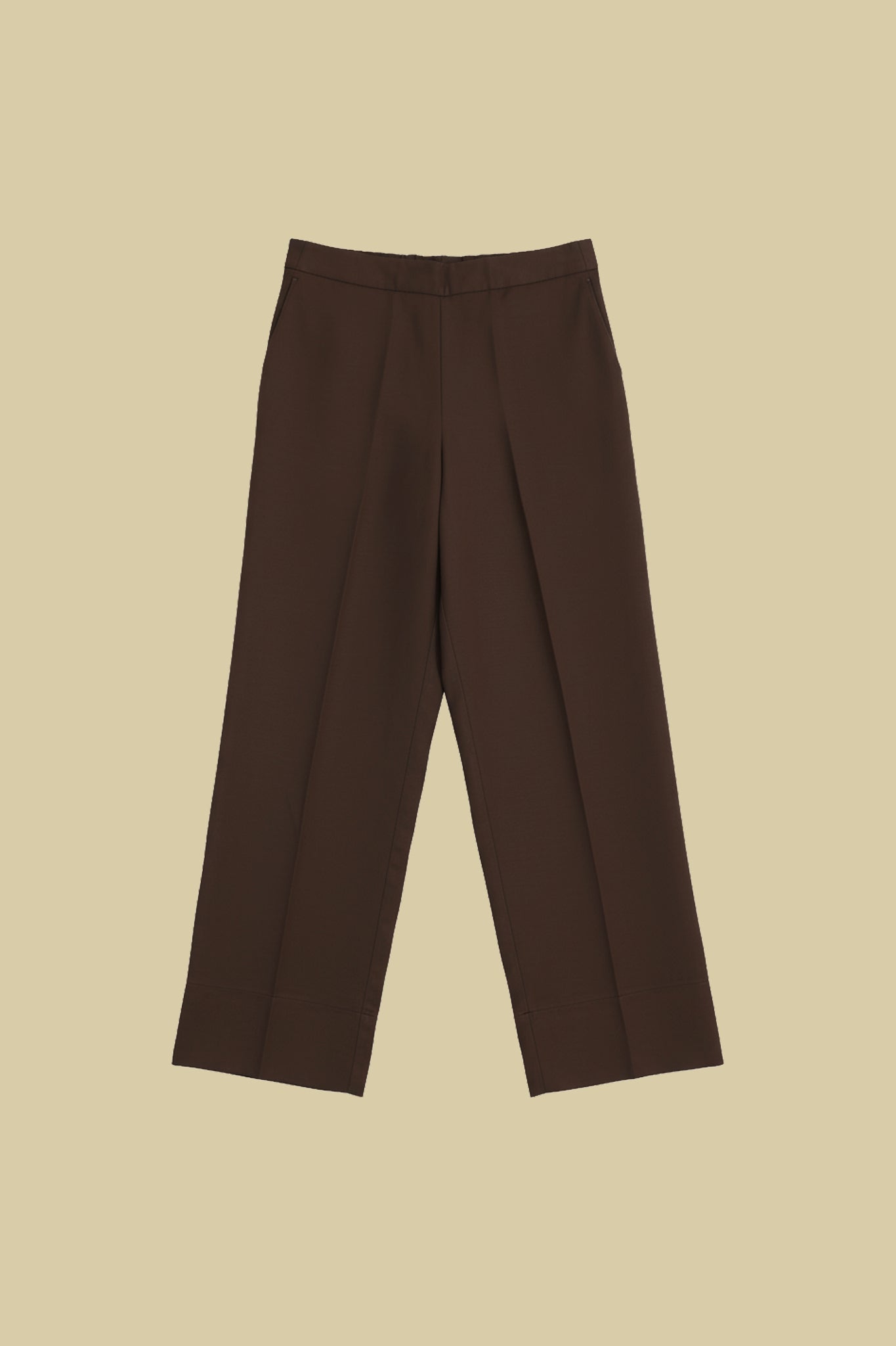 Wide trousers in linen blend