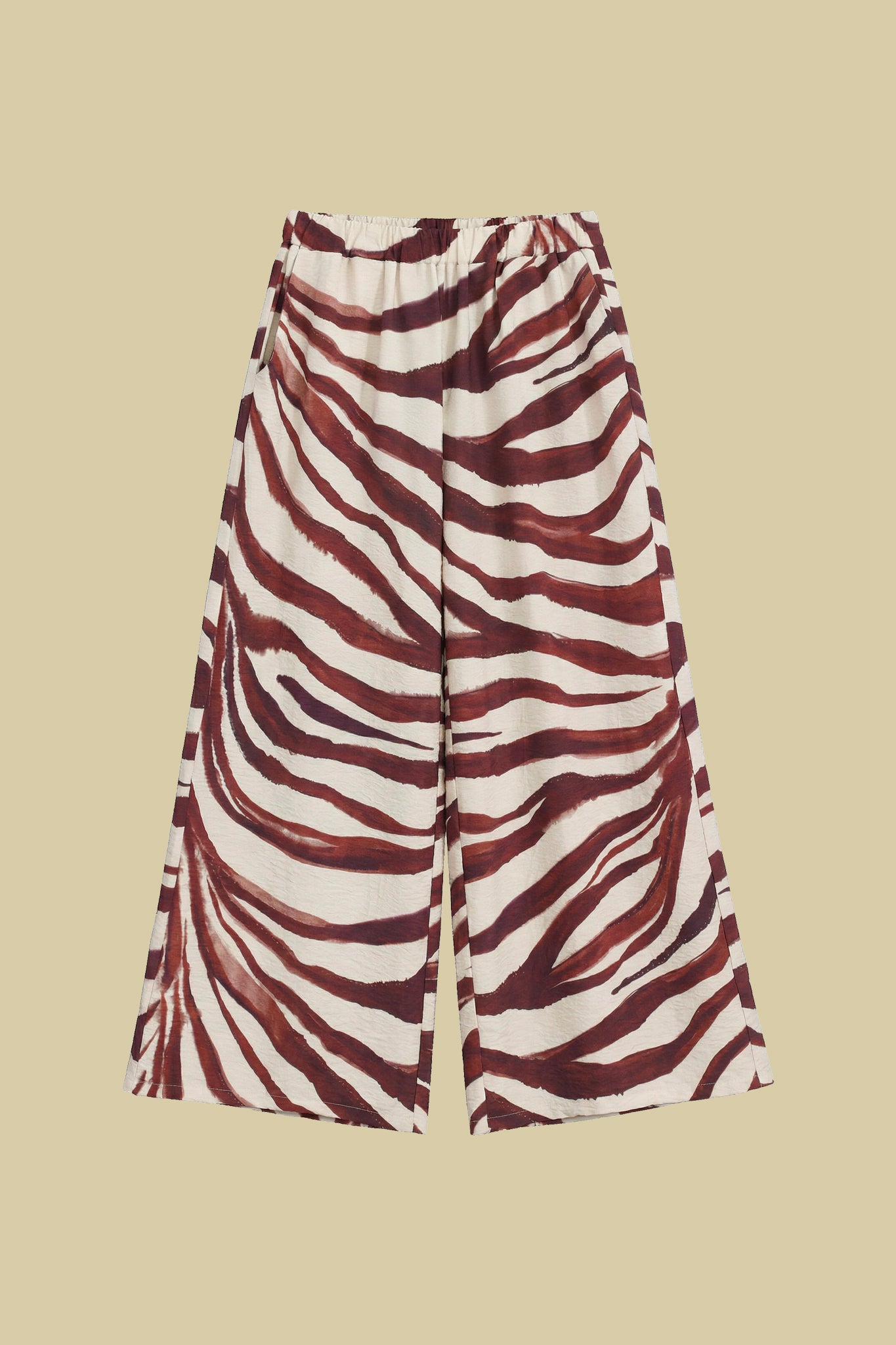 Weite Hose mit Zebramuster