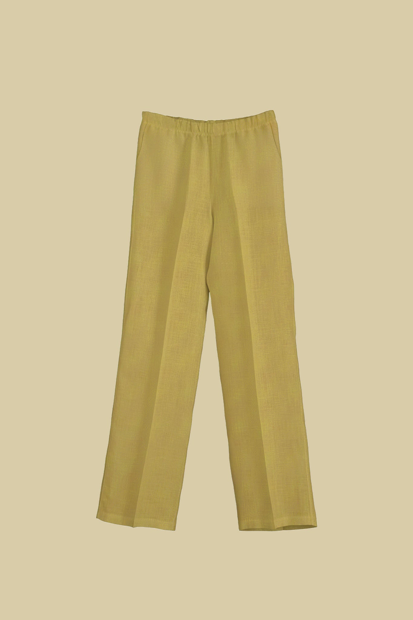 Straight trousers in pure linen
