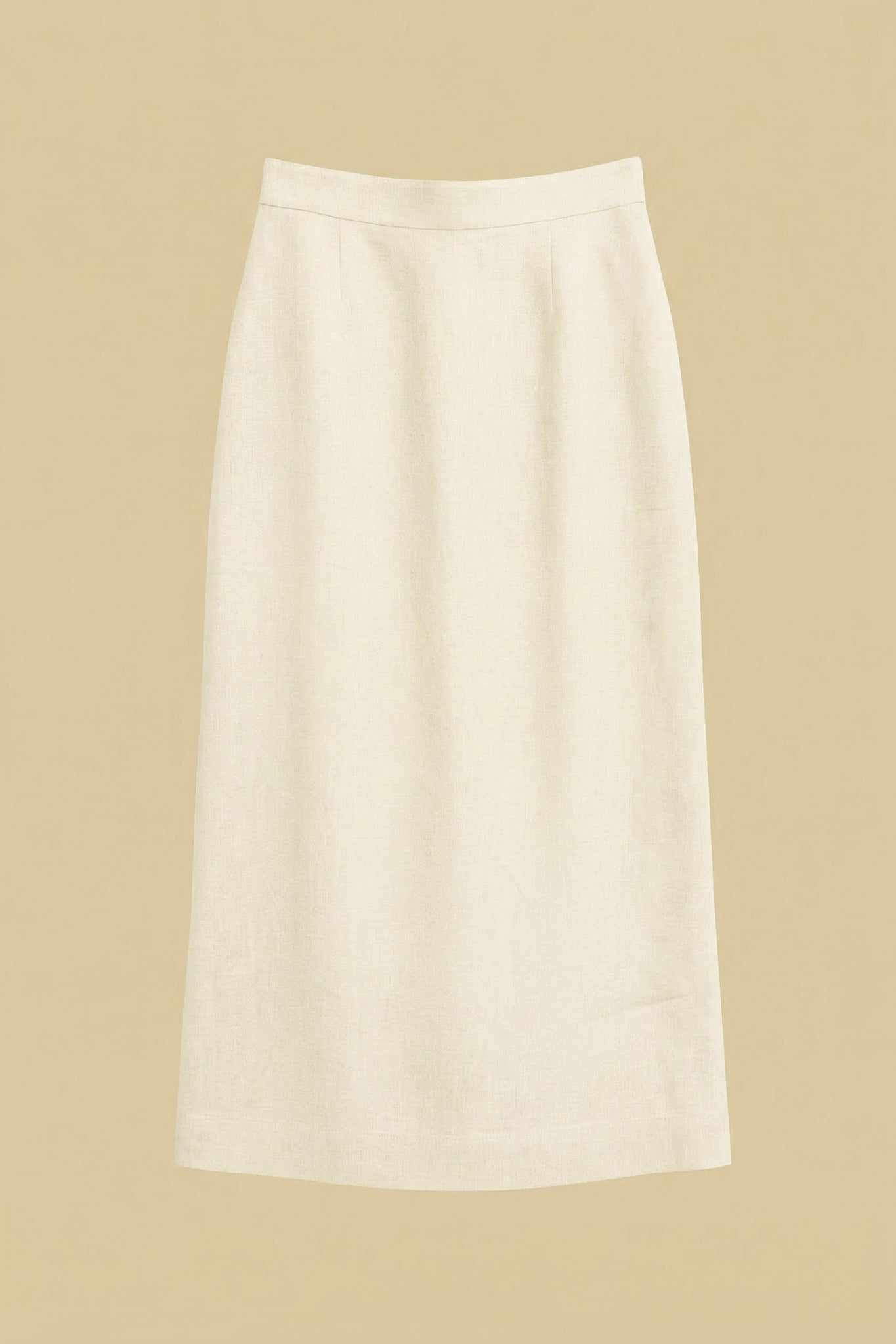 Langer, ausgestellter Rock aus reinem Leinen