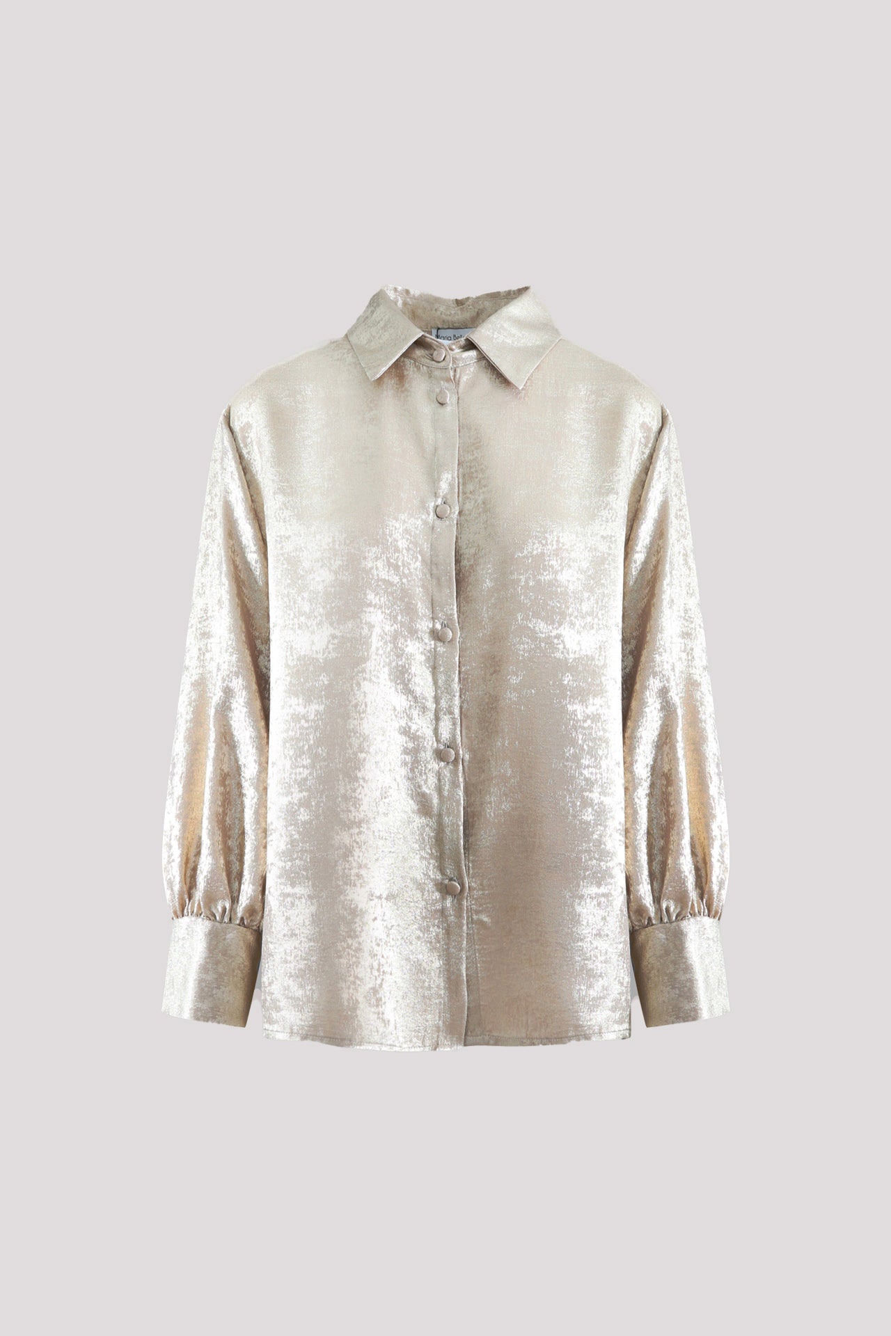 Camicia oro lucido con manica ampia