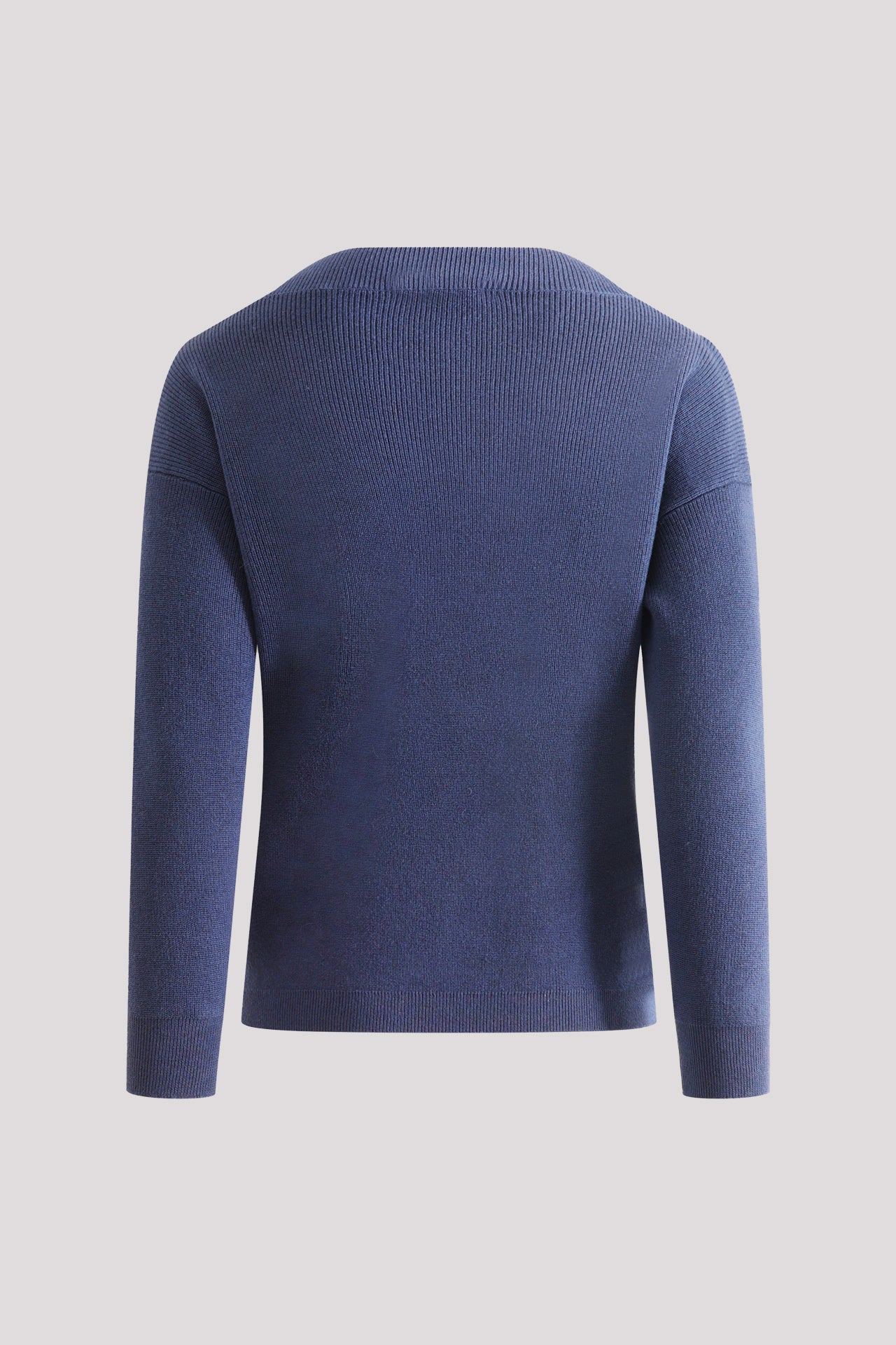 Maglia girocollo in cotone e lana con ricamo di paillettes