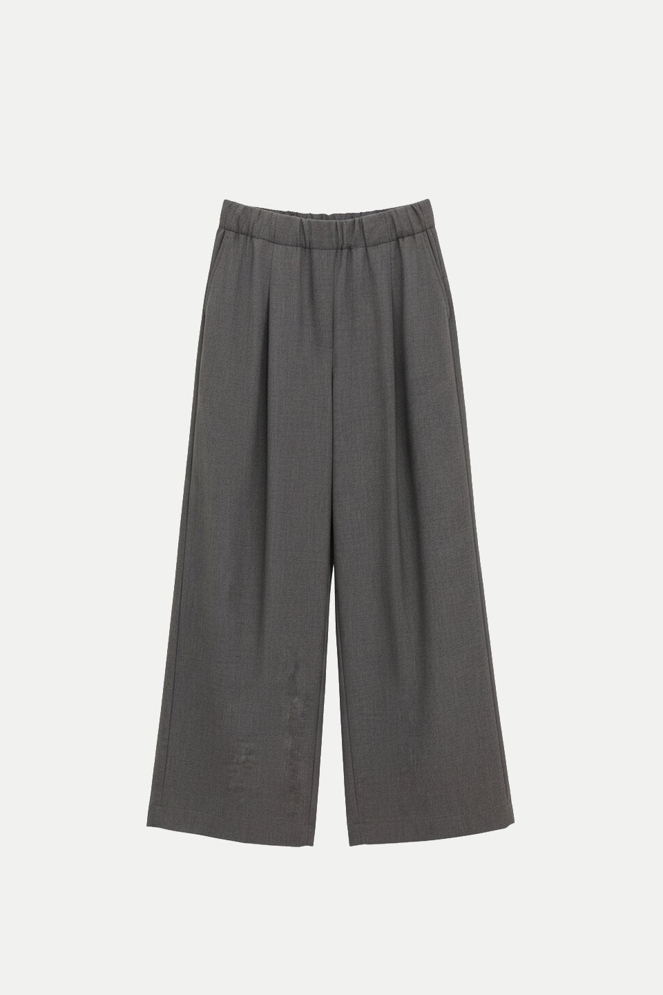 Pantalone ampio con pince e vita elasticizzata