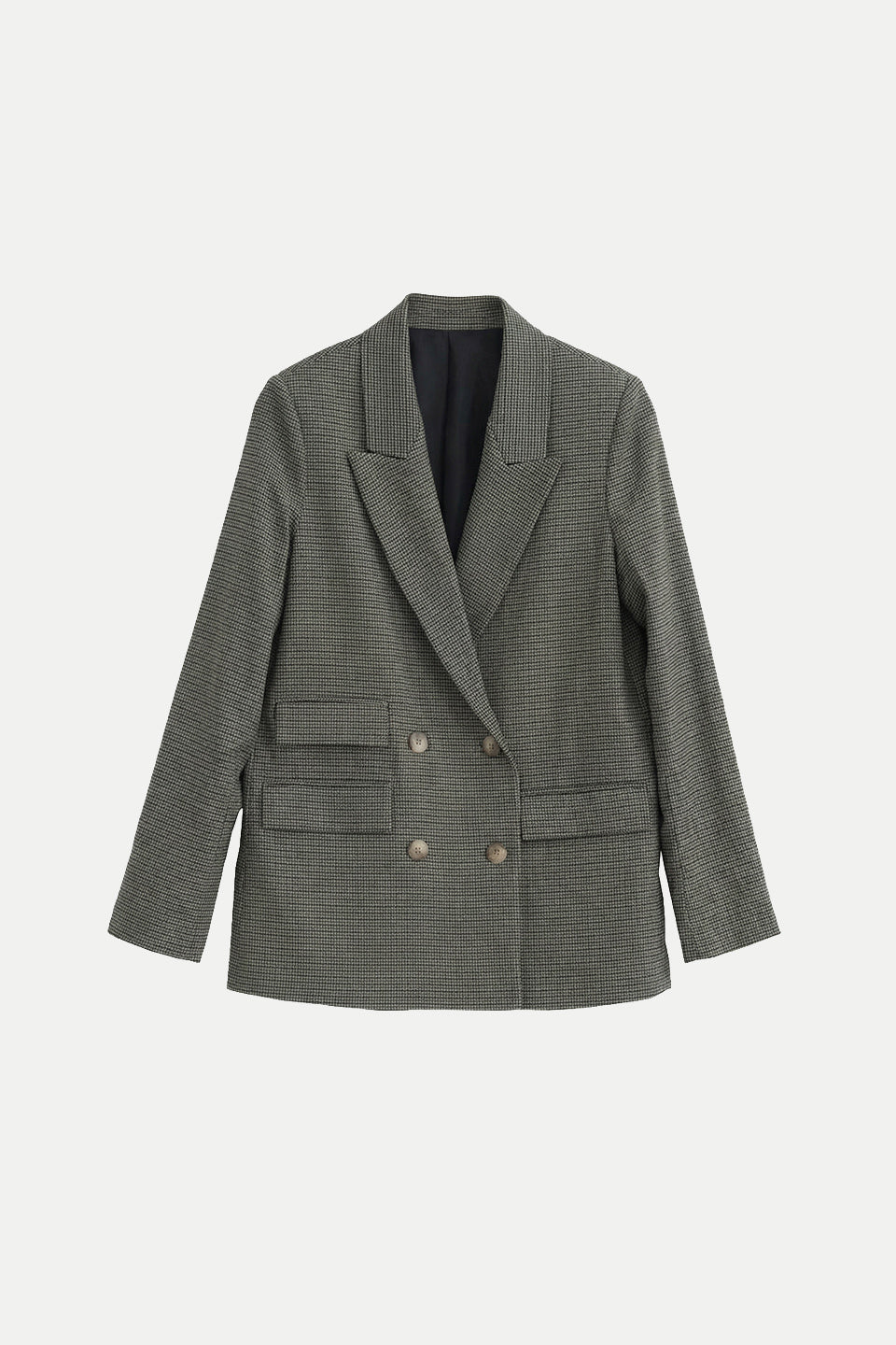 Zweireihiger Blazer mit Mikromuster