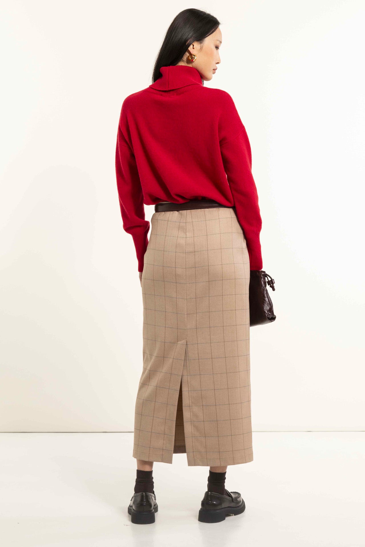 Red wool turtleneck
