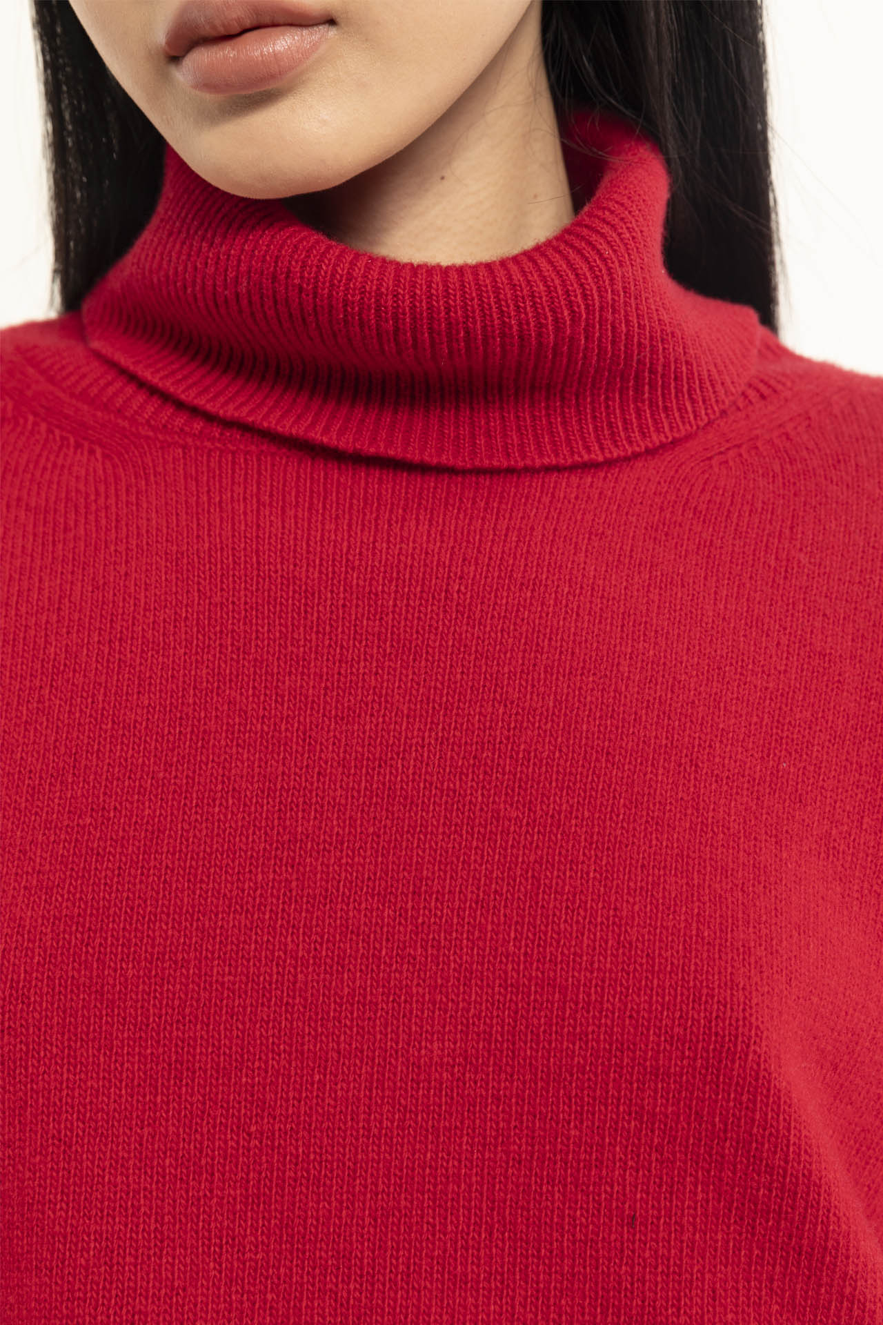 Red wool turtleneck