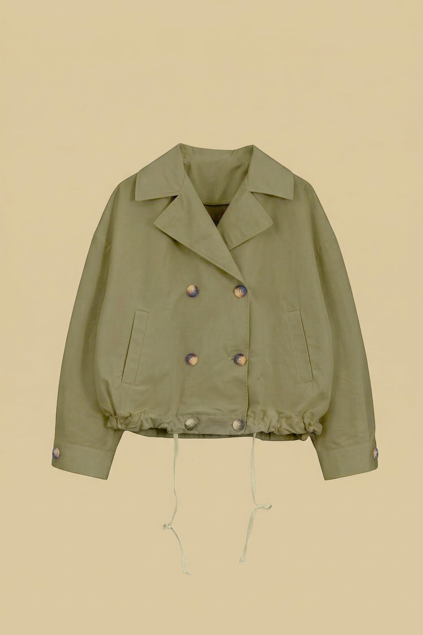 Short trench-style jacket