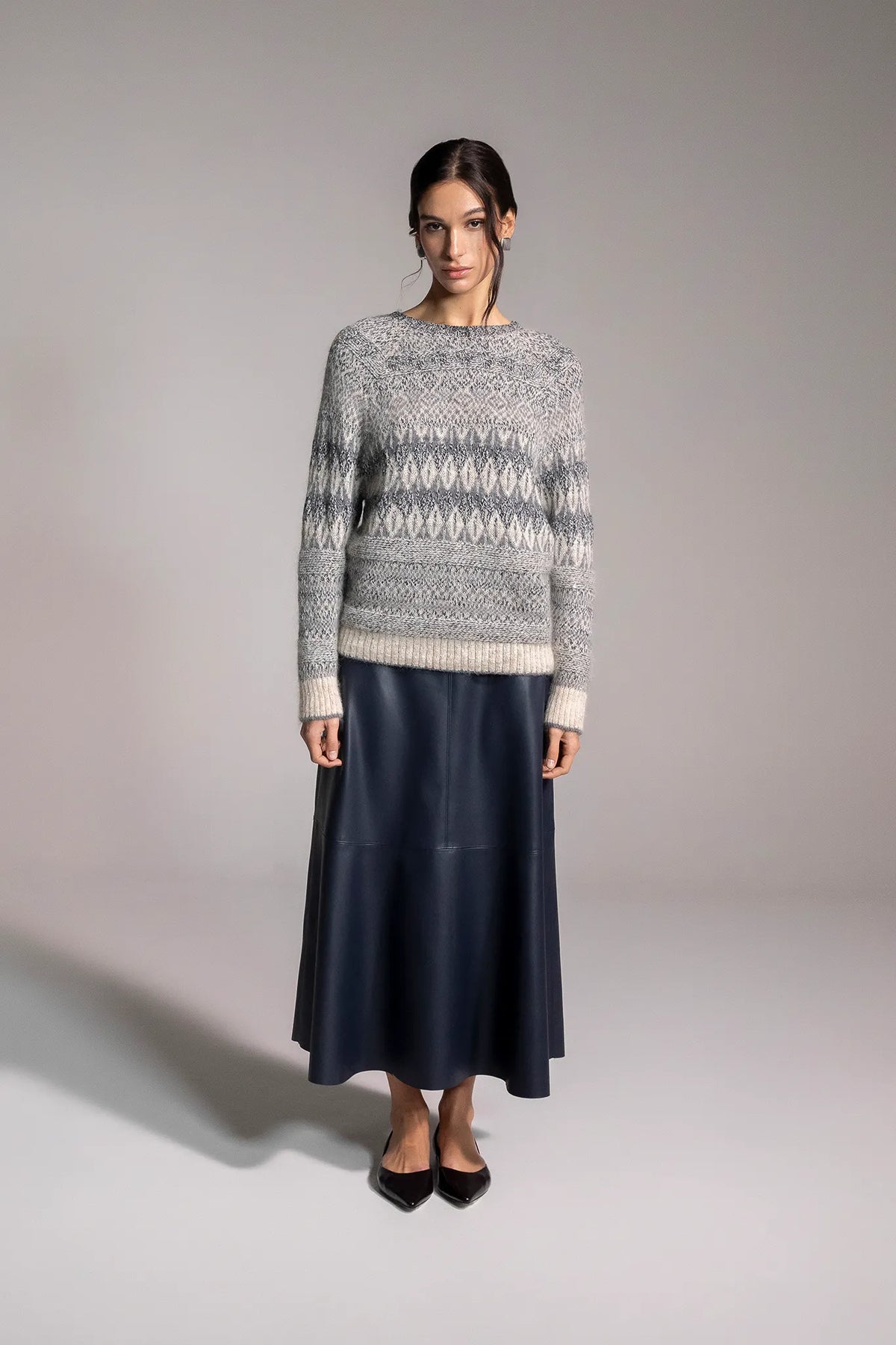 Jacquard crew-neck sweater - stop