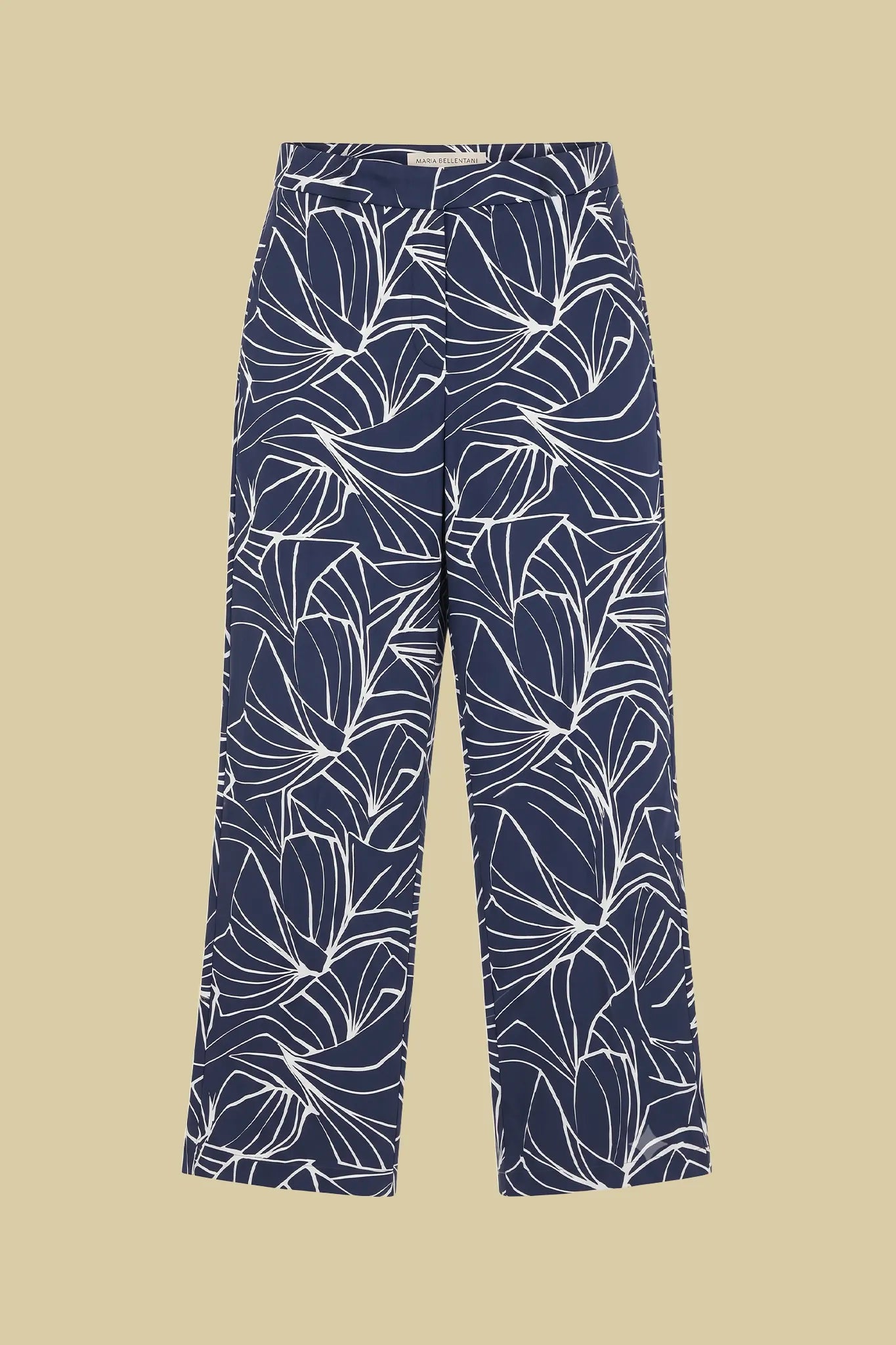 Pantalone ampio in popeline di cotone stampato